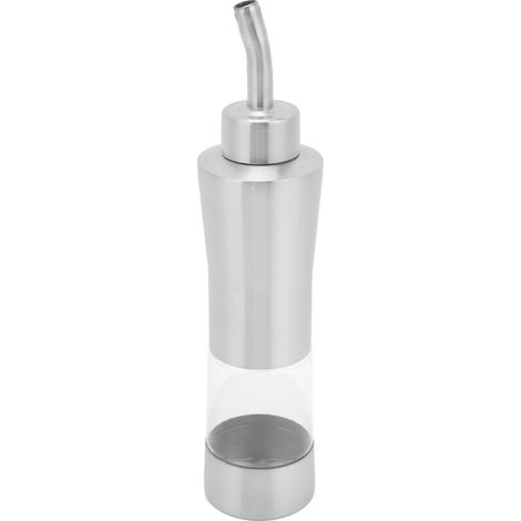 Bouteille distributrice d'huile d'olive, burette à vinaigre en acier inoxydable 304 avec bec verseur et fenêtre transparente, type 7, pour la cuisine domestique et les restaurants. (1/5)