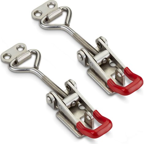 2er Set SOTECH Spannverschluss M6 (Haltekraft 220kg, abschließbar) Edelstahl SS304 verstellbarer Hebelverschluss