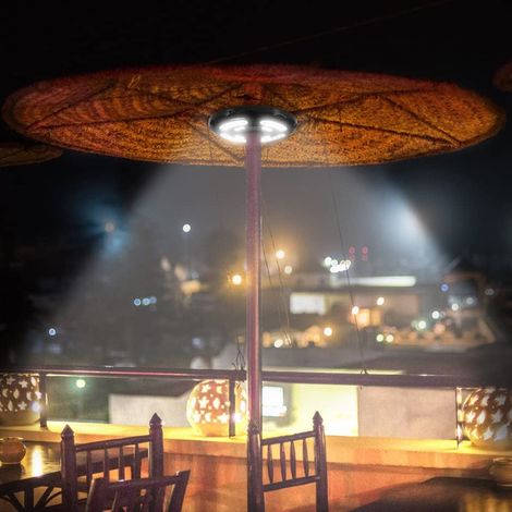 Luce led bianco freddo per ombrellone spiaggia mare giardino lampada 3 modalita da campeggio USB o batteria (1/5)