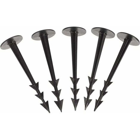 Lot de 100 TerraPEG piquets de Fixation pour Jardin pour la Fixation des Tissus Anti Mauvaises Herbes (1/4)