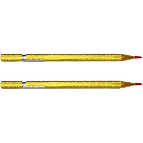 Lot de 2 stylos à graver en carbure de tungstène, faciles à utiliser grâce à leur poignée ergonomique. Outils de gravure portables pour acier inoxydable.-Gold