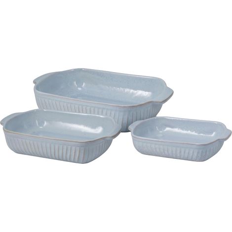 Set aus 3 Steingut-Backgefäßen, 3,75 l / 2 l / 1 l (1/3)