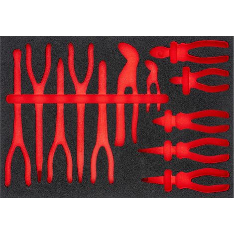 VIGOR Weichschaumeinlage, L, Leer, L x B x H: 563 mm x 393 mm x 35 mm, Art.Nr. V6565-L