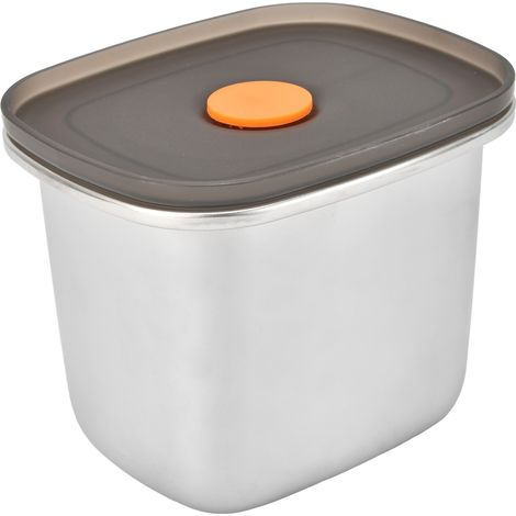 Lunchbox aus Edelstahl 304, lebensmittelechtem PP-Silikon, tragbarer Lebensmittelbehälter zur Aufbewahrung von Speisen für Picknick, Camping und Outdoor-Aktivitäten, 550 ml (1/5)