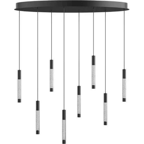 Lámpara colgante - negro - Alisio -  vidrio metal - lámpara de (1/4)