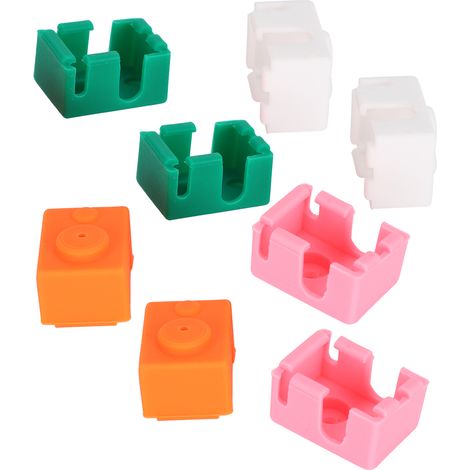Lot de 8 étuis en silicone résistants aux hautes températures pour blocs chauffants d'imprimantes 3D (1/5)