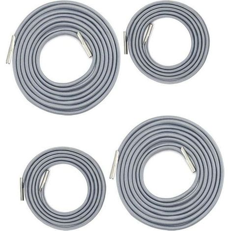 Ersatz-Universal-Elastikseil für Relax-Sessel, Liegestuhl, Zero-Gravity-Klappstuhl, Bungee-Relax-Sessel (2 x 2,2 m + 2 x 1,4 m dunkelgrau)LO-Ron