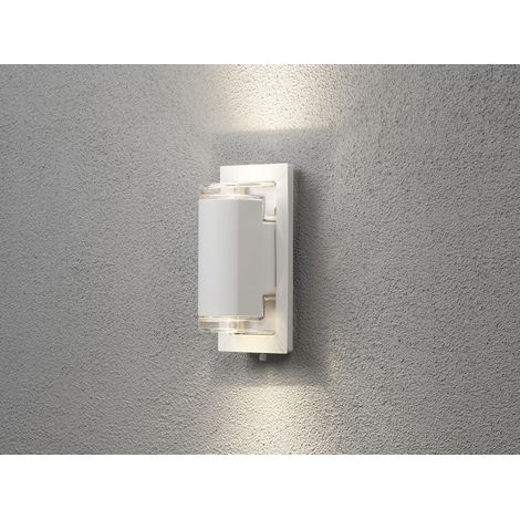 UP & DOWN Außenwandleuchte Aluminium Weiß, IP54, mit 2x 5W LED (1/5)