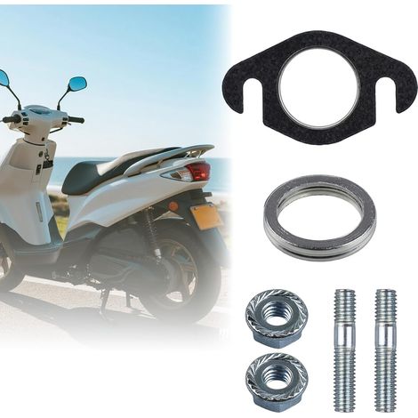 Kit de joints d’échappement pour scooter 50 cc – Joints plats/ronds + vis et écrous – Compatible Aerox, compatible Booster, compatible SR, CPI, F10/F12 (1/5)