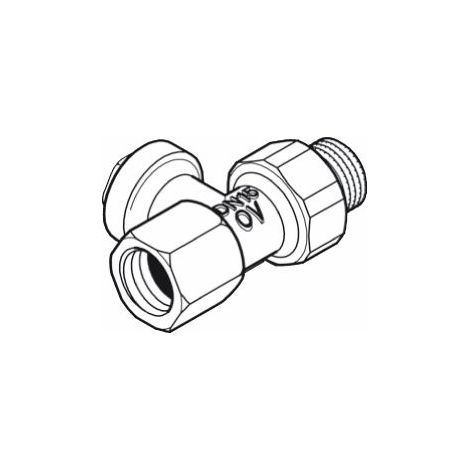 Rücklaufverschraubung 1/2 DG absperrbar Ms vernickelt mit O-Ring - 7747201109 von Buderus