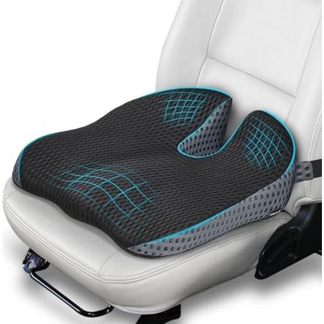 Coussin Voiture Conducteur - Coussin Siège Voiture Rehausseur Adulte en Mousse Mémoire - Coussin Chaise Bureau Anti-Glissant pour Voiture/Bureau/Camion (1/5)