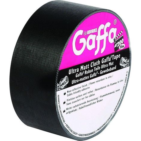Advance Tapes 5805 BLK - Nastro Adesivo Gaffer opaco nero 50mm x 50m