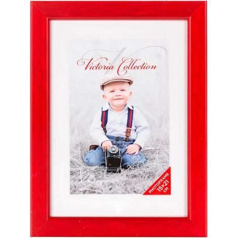 Victoria Natura cornice fotografica rossa 15x21 cm legno classico (1/2)