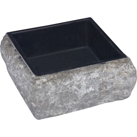 Lavabo da bagno 30 x 30 cm marmo nero 020002819