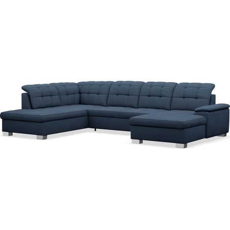 Selsey Jamaal - Wohnlandschaft mit Schlaffunktion und Stauraum, rechtsseitig, marineblau (1/5)