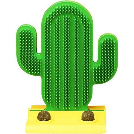 Arbre à chat cactus avec herbe à chat - Conception deux-en-un pour le toilettage et le nettoyage - Arbre à chat d'intérieur (1/5)