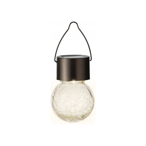 Lámpara solar colgante de cristal para jardín de 9x6 cm