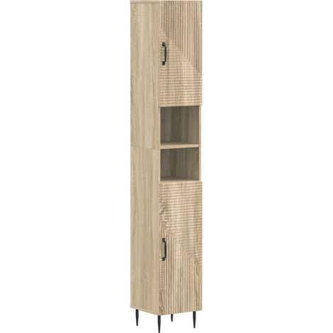 Bathroom Cabinet with Open Shelf HAARLEM Sonoma Oak vidaXL (1/5)