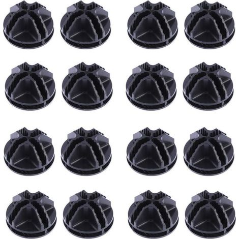 Lot DE 20 Fils Cube Plastique Connecteurs pour Cubes de Rangement Rayonnage et Armoire modulaire Organiseur Dressing Fermoir Boucle Clip (Noir) (1/5)