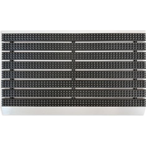 Paillasson extérieur et intérieur - 45 x 75 cm gris (1/3)