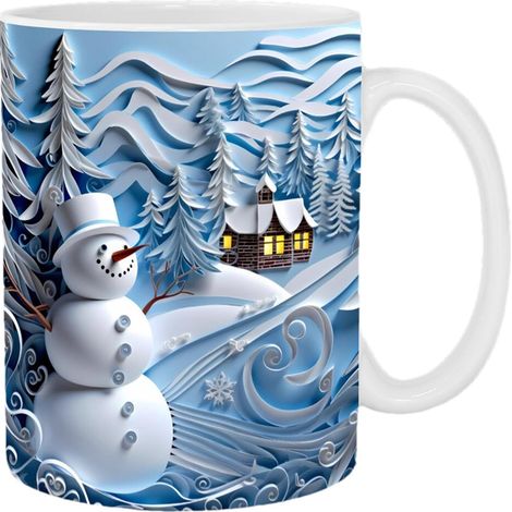 Tasse de Noël, tasse de Noël 3D, tasse de Noël en céramique, tasse à café de Noël, tasse à café de vacances, tasse mignonne, tasse de lait de Noël, tasse à café festive (1/5)