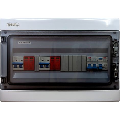 Cuadro Fotovoltaico Protección DC/AC, 2 String, magnetotérmicos, Sobretensiones, IGA
