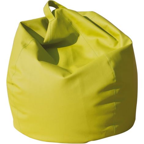 Poltrona a Sacco Pouf in Similpelle Verde Acido Avalli (1/2)