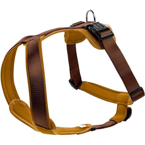 Hunter Pettorina in neoprene per cani, in nylon, con imbottitura morbida in neoprene, Marrone/Caramello, 73-94/L
