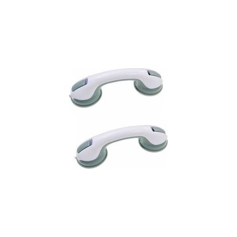 Lot de 2 barres d'appui à ventouse pour salle de bain avec ventouse puissante pour handicapés, poignées de sécurité pour personnes âgées, main courante pour douche avec poignée d'aspiration (1/5)