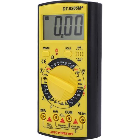 Multimètre numérique testeur de tension courant avec arrêt automatique et fonction mémoire pour travaux électriques (1/5)