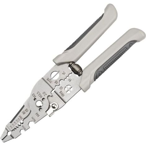 XEPHO Pince à dénuder multifonctionnelle, coupe-fil en acier inoxydable, enrouleur de fil, pince à fendre, outil d'électricien pour couper, dénuder, cisailler et retirer