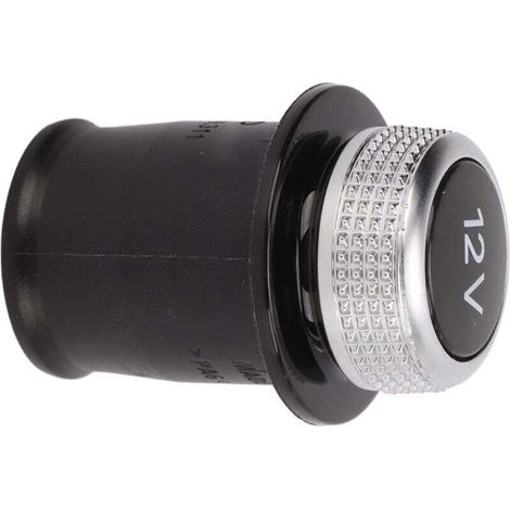 Cigarette Lighter Socket Cover, 12V Chrome for Car Cigarette Lighter Socket Dust Cover 4H0919311 Replacement for A3 A4 A6 A7 A8 (1/4)