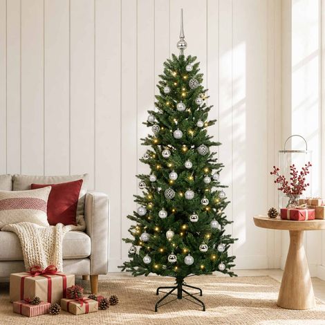 vidaXL Árbol de Navidad artificial con bolas 120 cm 150 LED (1/5)