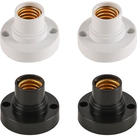 Lot de 4 Douilles d'ampoule E14 à vis Rondes, Supports de Lampe de Remplacement (1/5)