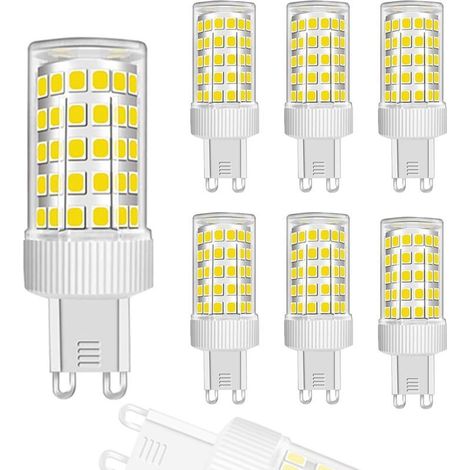 Lot de 6 Ampoules LED G9 10W , 88 LED, 500Lm, Angle de faisceau 360°, Ultra Lumineuses, AC220240V, Non Dimmable, Blanc Froid 6000K (1/5)