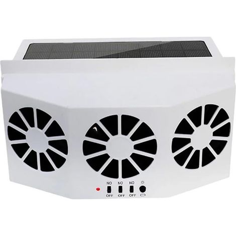 Ventilateur Solaire Auto 3 Têtes, Réglable Multi-angle, Pour (1/5)