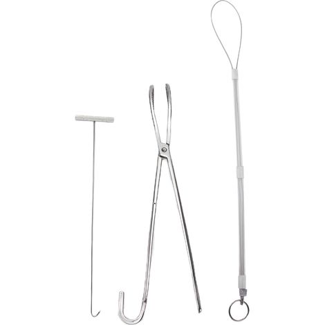 Ensemble d'outils de sage-femme porcine, pince à corde de bétail en acier inoxydable, crochet (1/4)