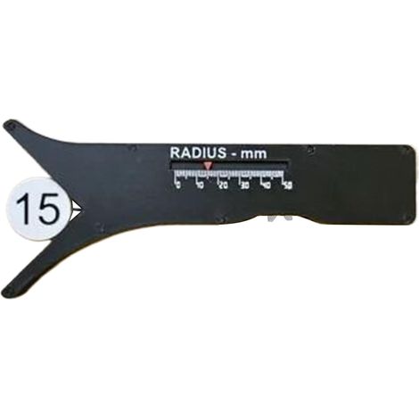 Radius Measuring Tool, 3d-Printed Gauge, 1:1 Scale, Precision Measurement, Sturdy Build, Compact Design, with Accurate Calibration for Carpentry, Repair, Garage, 7.64x3.31x3.74 in (1/5)