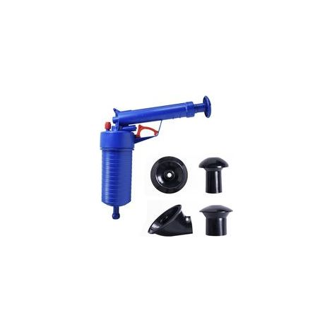 Déboucheur Canalisation WC Air Comprimé Pompe Pour Evier Cuisine Lavabo Avec 4 Différentes Ventouses () (1/5)