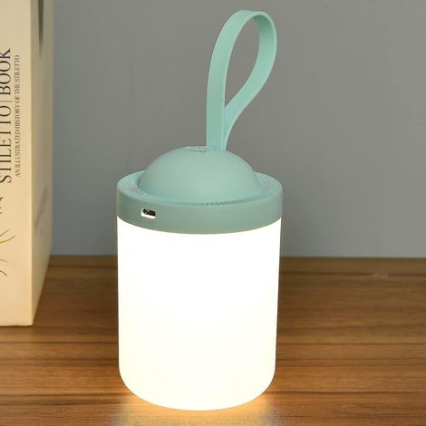Veilleuse lanterne pour enfants, lampe portable à piles, lumière chaude 3000K douce pour les yeux, intensité réglable en continu, lanterne de tente LED rechargeable, idéale pour la chambre d'enfant (1/5)