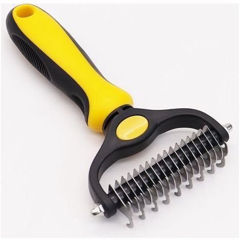 Brosse pour sous-poil pour chien et chat Peigne pour sous-poil à poils longs et courts Brosse d'épilation pour chien Brosse de toilettage (1/5)
