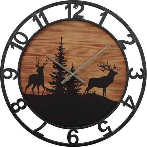 Wanduhr mit Wintermotiv, LUDWIG, Ø 70 cm (1/5)