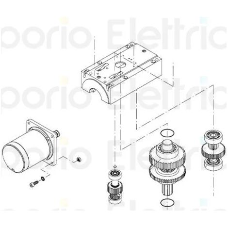 beninca pièce détachée moteur électrique pour du.45e24 - vn.45e24 9686167 (1/3)