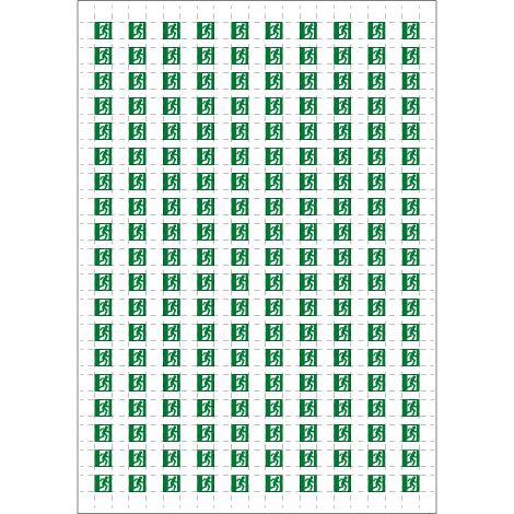 Planche A4 de 190 pictos en 10 x 10 mm Evacuation pour plan d'évacuation