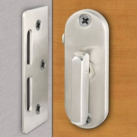 Drill Bit Set 90 Degree Flip Stainless Steel Sliding Door Lock Latch Cam Lock Curved Door Buckle (1/4)