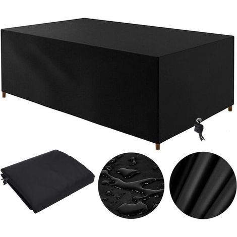 Housse salon de jardin imperméable 210x110x70cm – Tissu Oxford anti-UV et résistant aux déchirures – Protection optimale pour meubles rectangulaires (1/5)