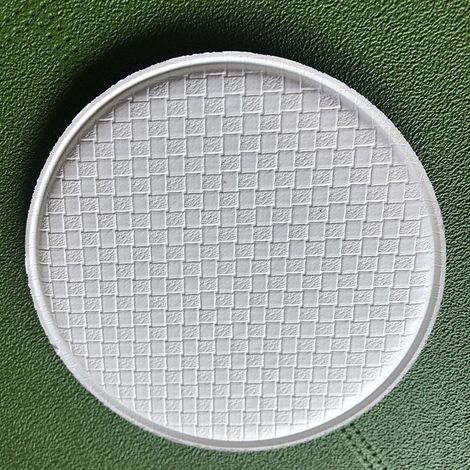 Hitzebeständige, hochtemperaturfeste, einfache, runde Platzmatte mit Verbrennungsschutz, geeignet für den Hausgebrauch, z. B. für Auflaufformen und Schüsseln – weiß – 12 cm Durchmesser