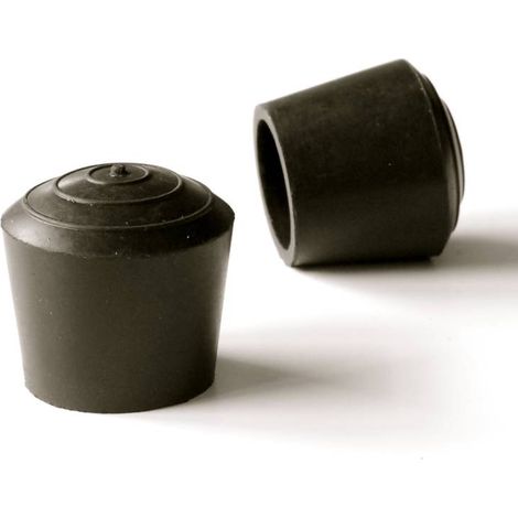 Ajile - Embout caoutchouc enveloppant NOIR pour tube de diam. 30 mm
