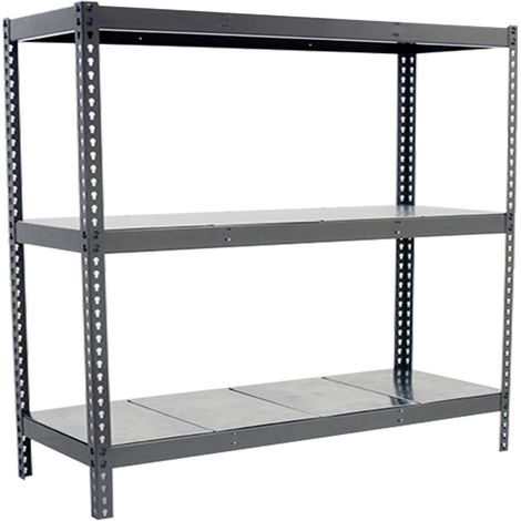 Estantería metálica sin tornillos SIMONRACK de 3 estantes (200x240x60cm) GRIS Y GALVANIZADO (1/5)