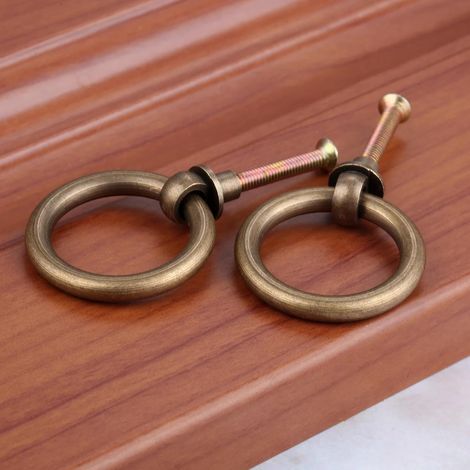 Poignées en laiton avec vis, 20 mm-35 mm, 0,8"-1,4", anneau de